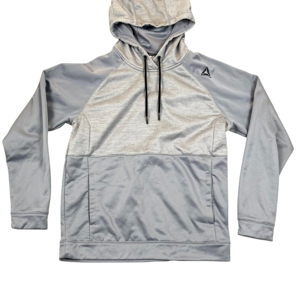 Reebok Mens Hoodie Sewatshirt Medium Pullover Activewear Gray